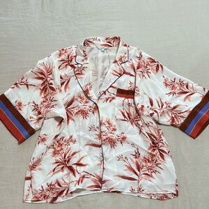 Joie print button down blouse